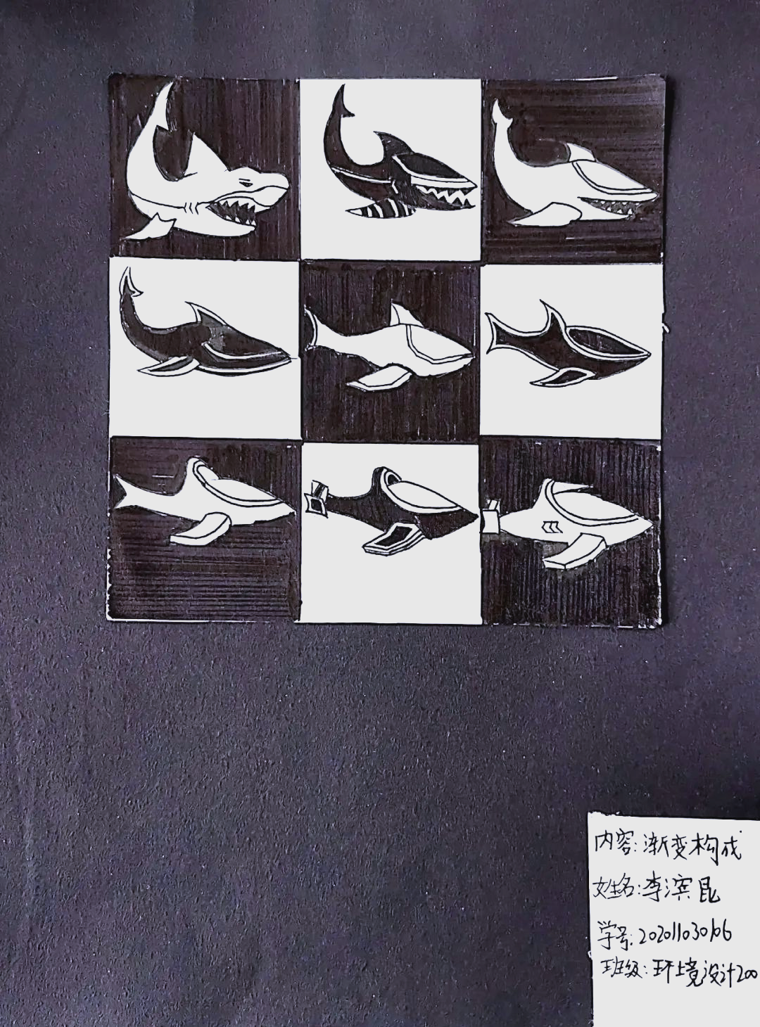 渐变构成作品欣赏,视觉节奏感十足