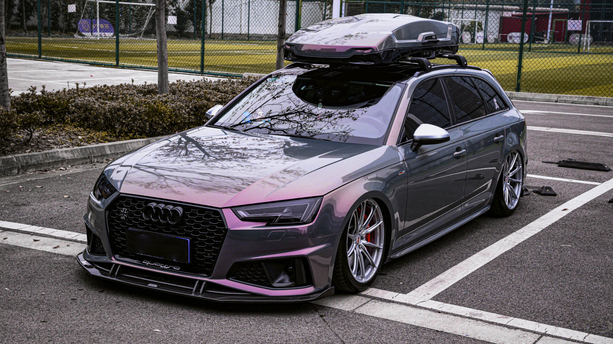 unic|奥迪a4 allroad改色星空灰魅影