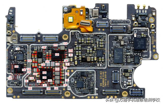 oppo r11s plus主板供电图 oppo手机维修