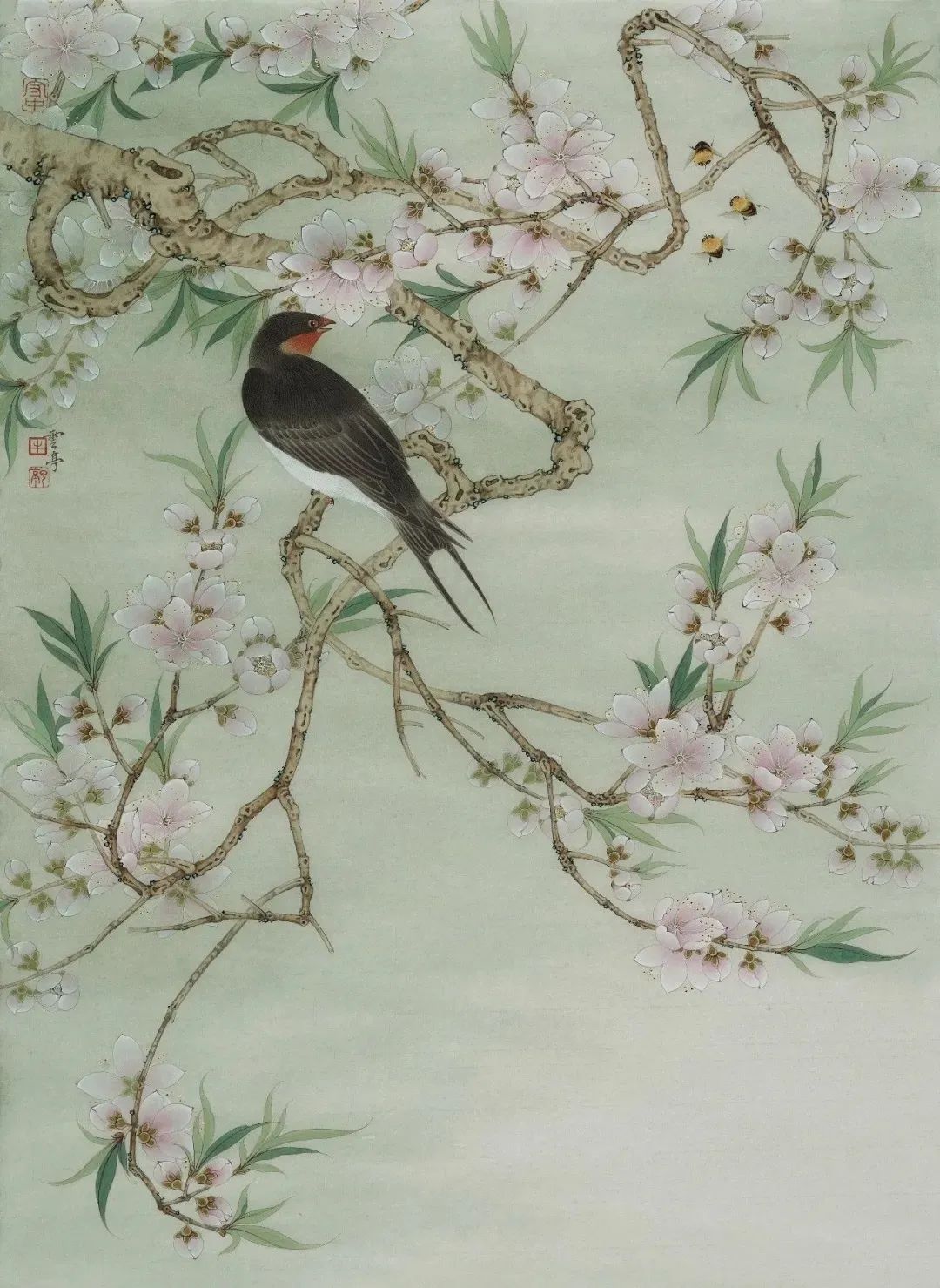 " 人静独闻幽鸟语,风来时有异花香……" 丨牛鹏飞 · 绘