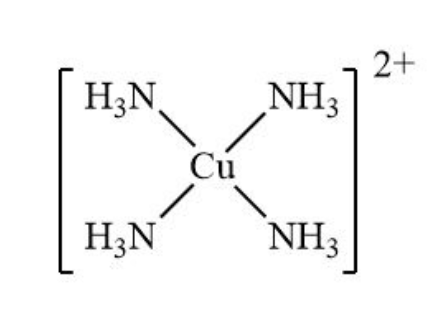 四氨合铜离子的化学式为 [cu(nh3)4]2 ,它是一种具有八面体结构的配合