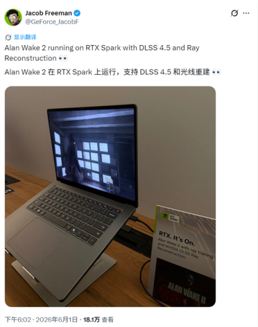 NVIDIA疯狂暗示RTX Spark GPU很强！开光追跑《心灵杀手2》无压力