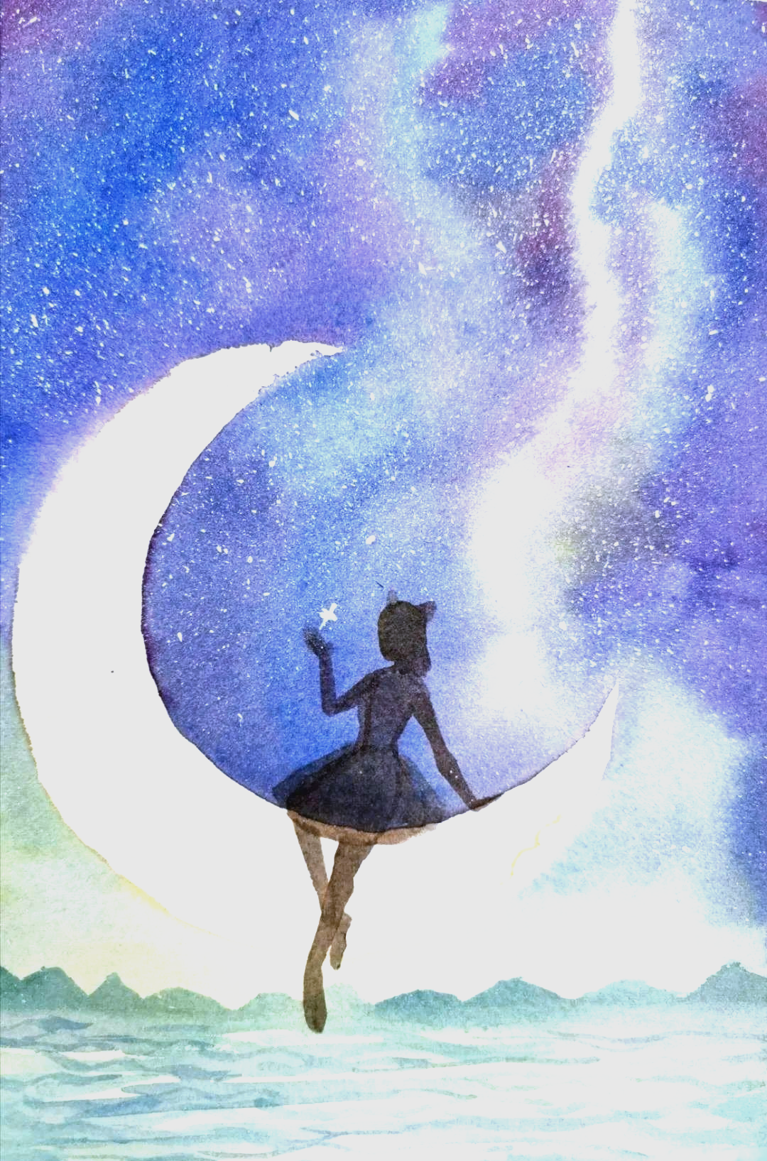 轻松掌握水彩星空绘画技巧