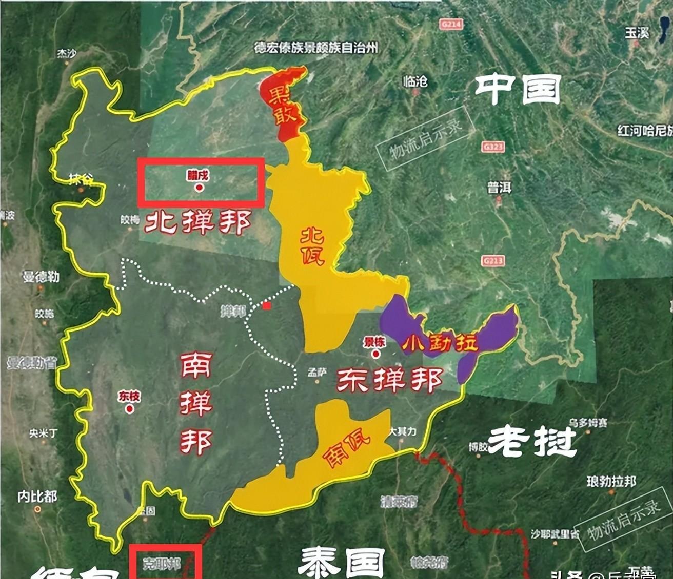 北掸邦地图图片