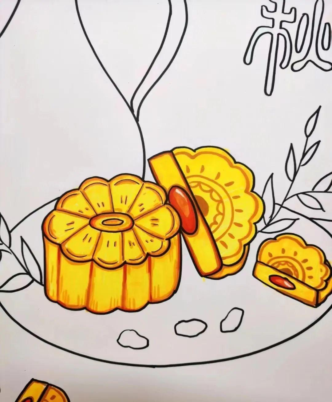 绘画素材:中秋月饼主题画创意指南