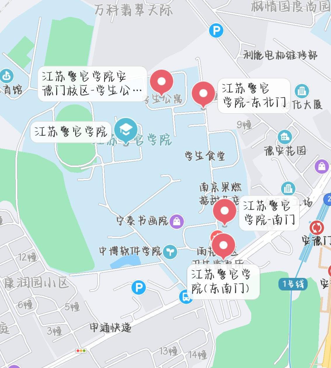 南京森林警察学院地图图片