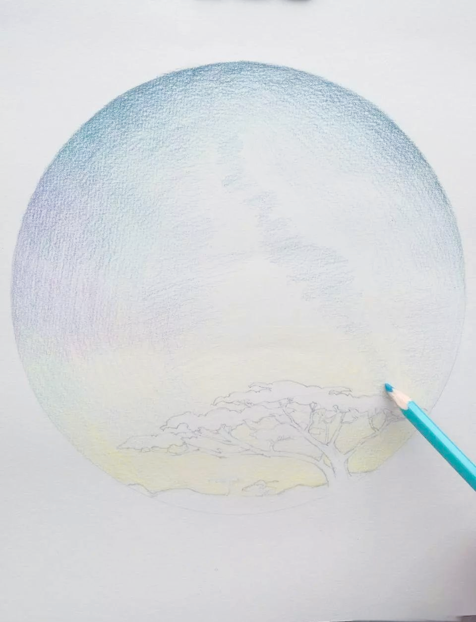 用彩色铅笔再现美丽星空的详细教程