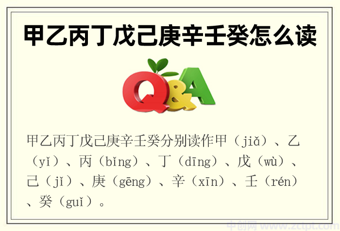 甲乙丙丁戊己庚辛壬癸读法,甲乙丙丁戊己庚辛壬癸怎么读(什么意思) 