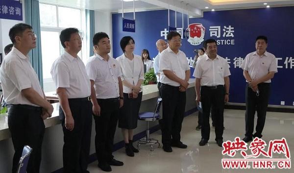 省司法厅厅长申黎明到平西街道办事处调研指导基层司法工作