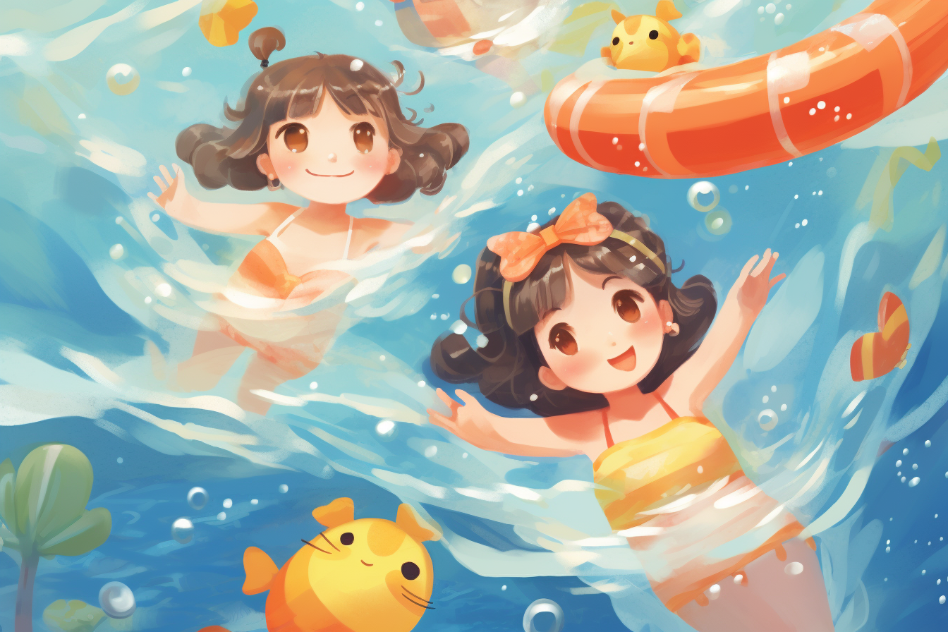 「ai绘画」夏日快乐池:和小鱼小虾共度时光的童年记忆