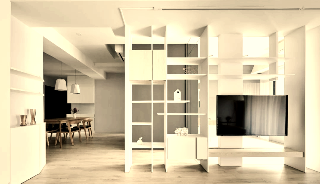 现代简约风格装修,镂空电视墙设计带来独特效果