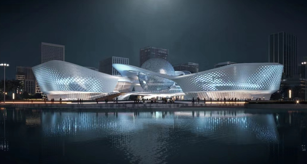 厦门苏颂天文馆项目异形场馆类建筑:该项目幕墙体量较大,整个外立面