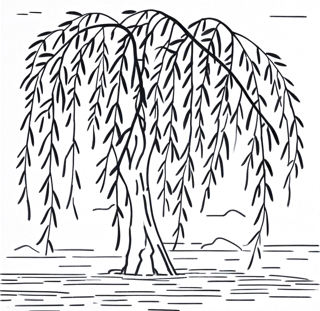 柳树线描绘画的技巧与练习方法