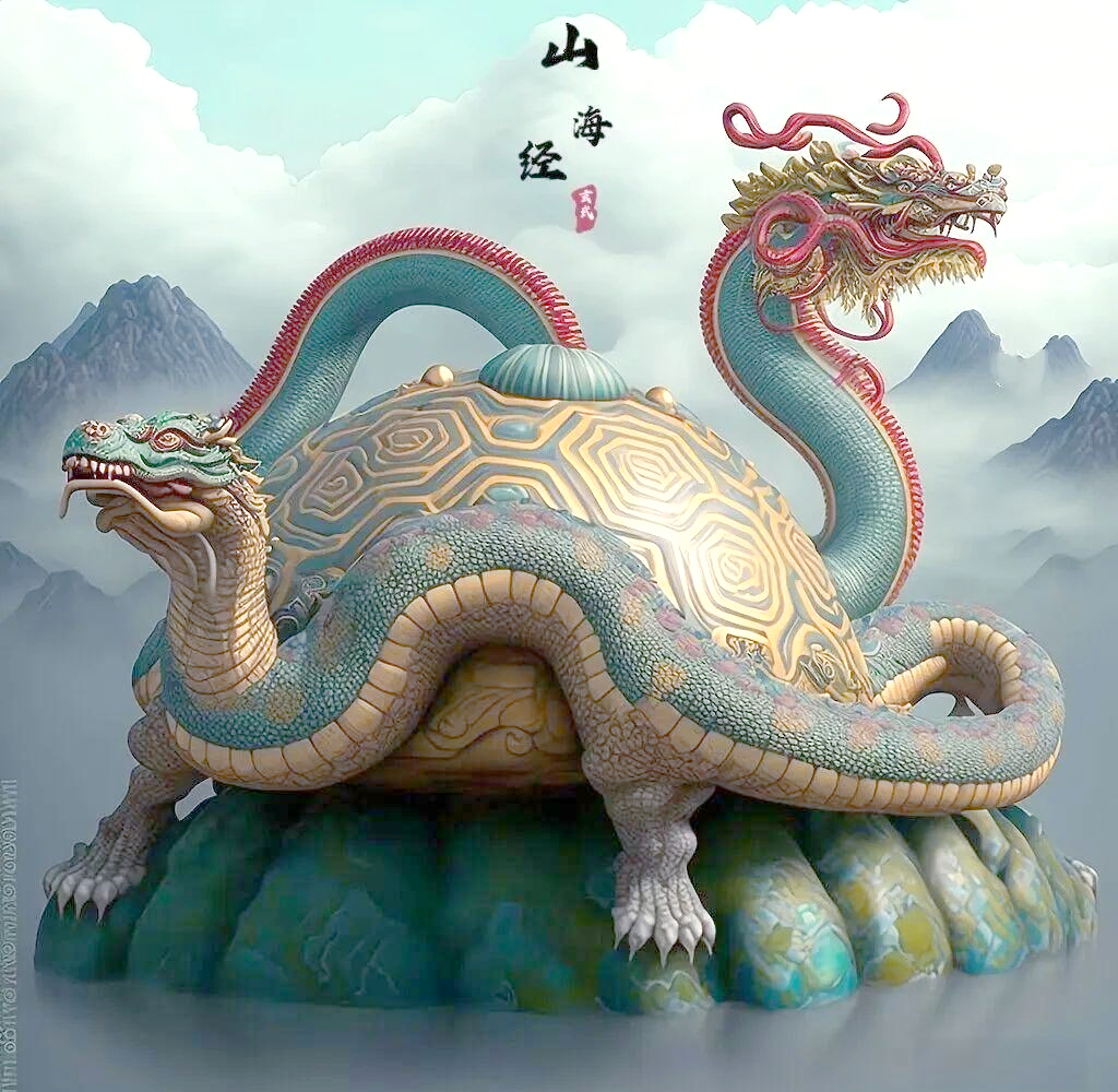 《山海经》中的玄武神兽:你最喜欢其中的哪一幅形象?