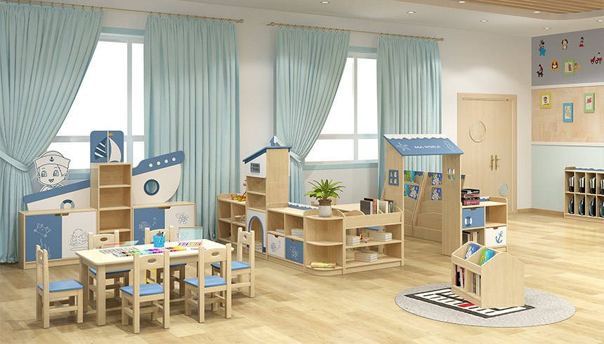 山东厚朴幼儿园区角组合家具海洋王国系