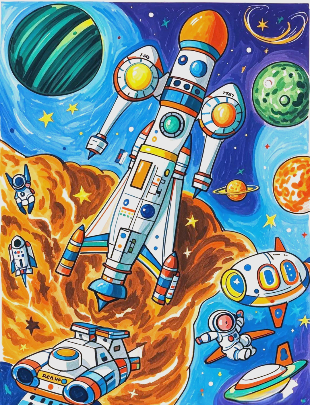 航天航空科幻绘画创作指南,激发儿童想象力