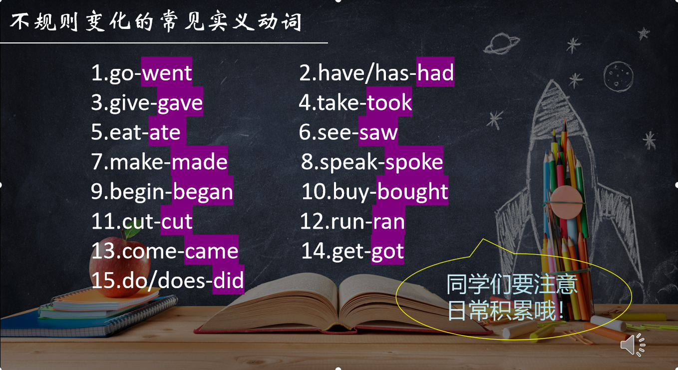 初中英语一般过去时课件ppt