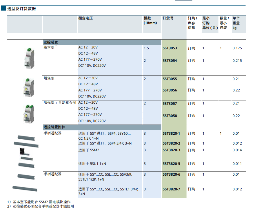 西门子5st30远控装置