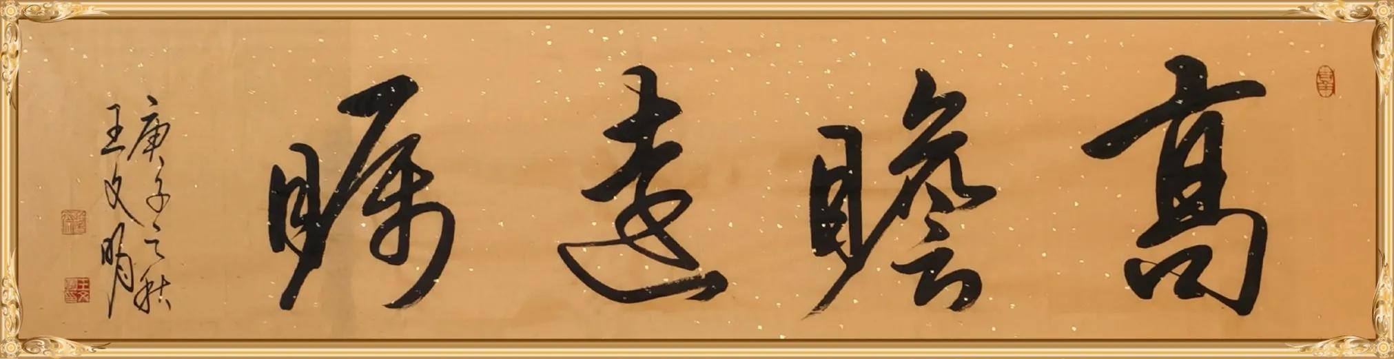 王文明书法作品欣赏:《高瞻远瞩》