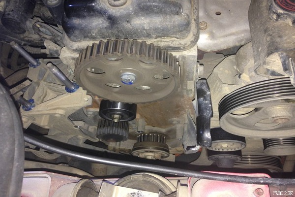 标致1.6t正时安装图教程