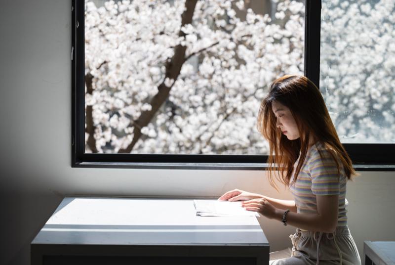 组图:东南大学最美樱花教室成染坊