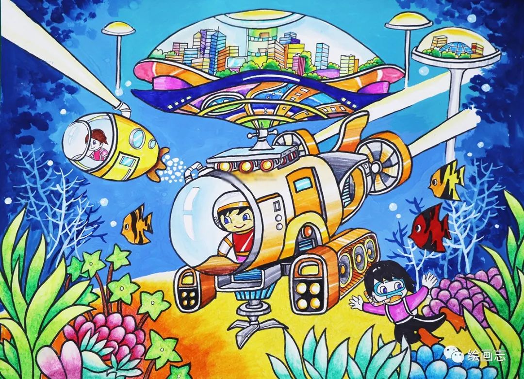 绘画素材丨科幻画主题系列作品20幅(关键词:垃圾处理,未来交通,智能