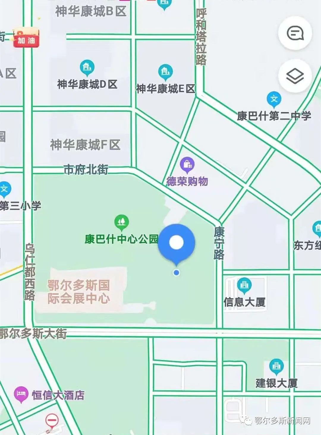 康巴什手绘地图图片