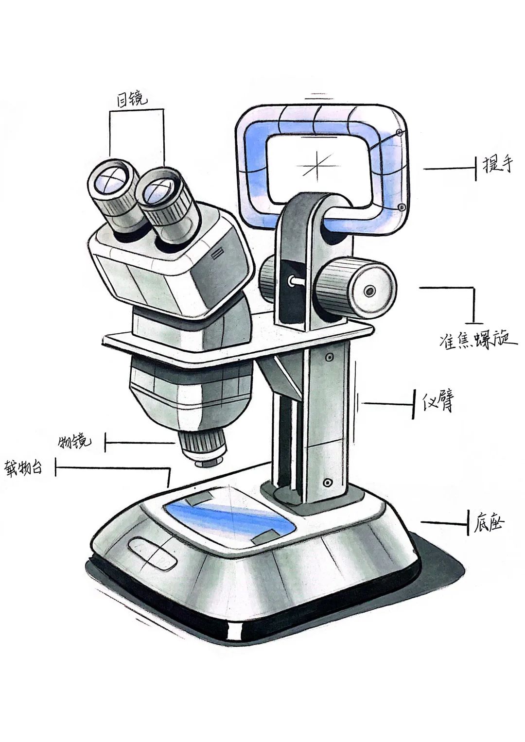 医用仪器手绘图片