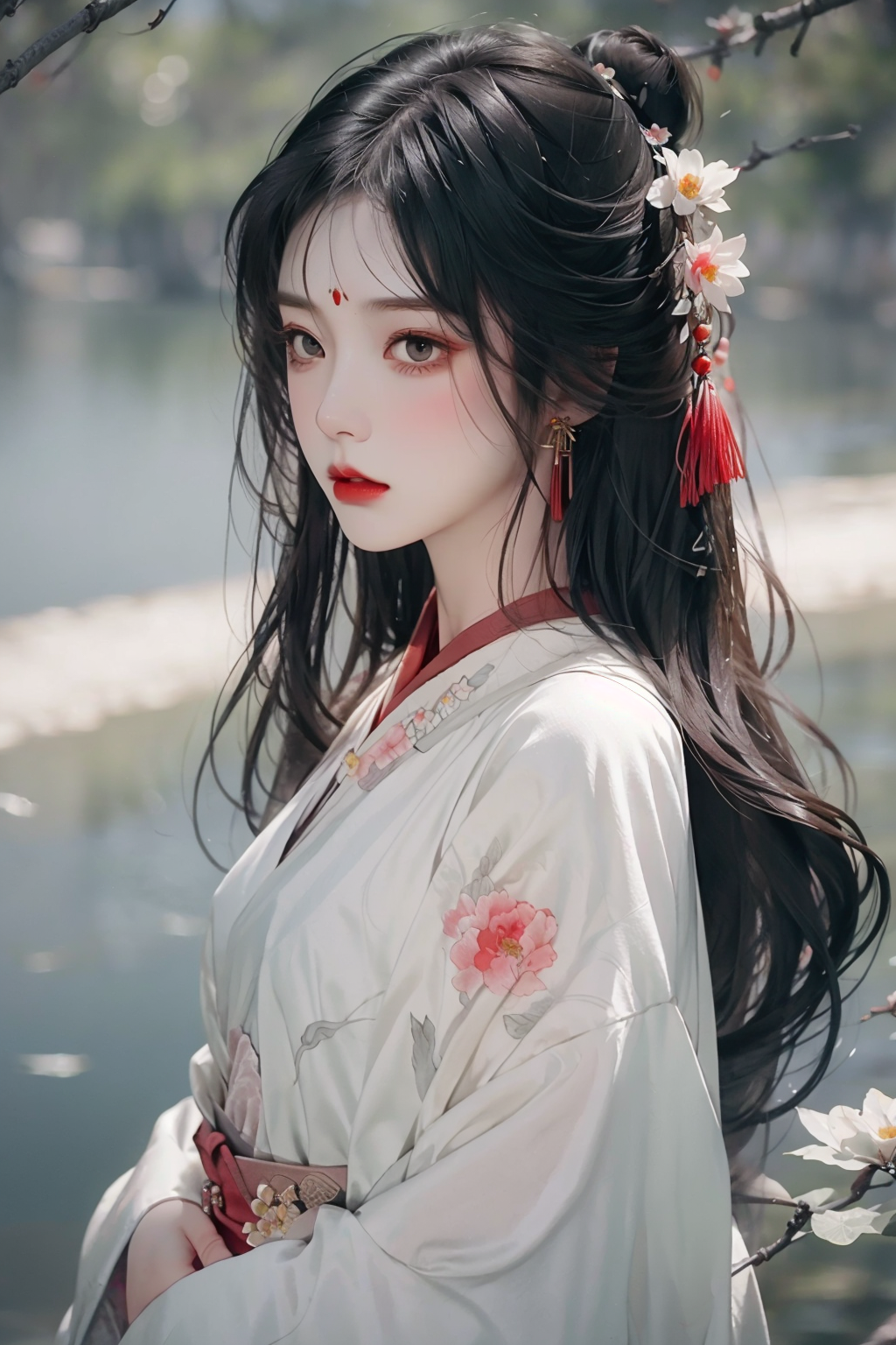 浅色长裙-古装美