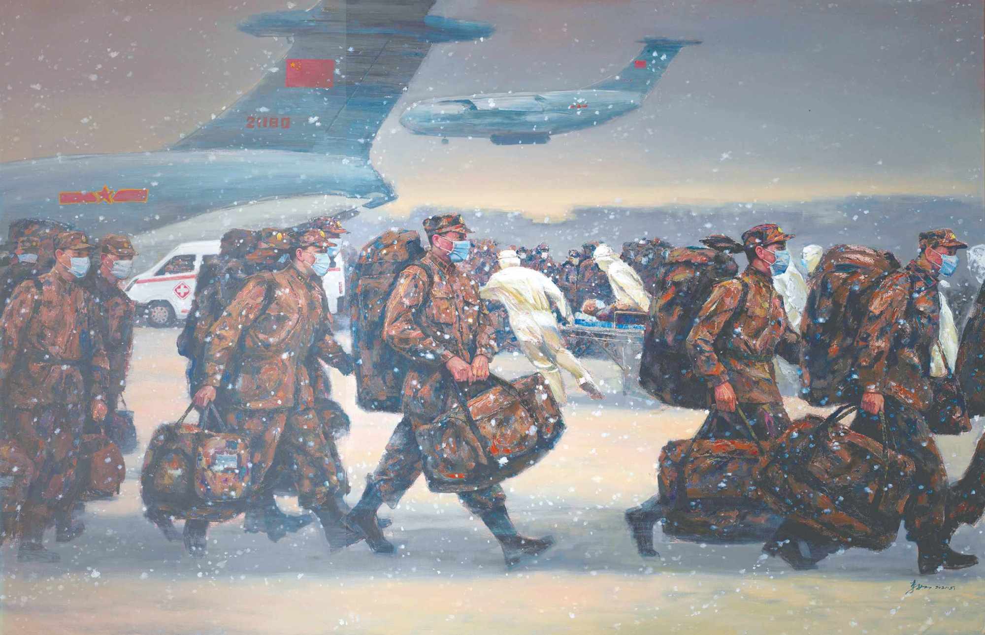 军旅美术家,骆根兴将历史画创作比作"戴着镣铐跳舞,他认为军事题材