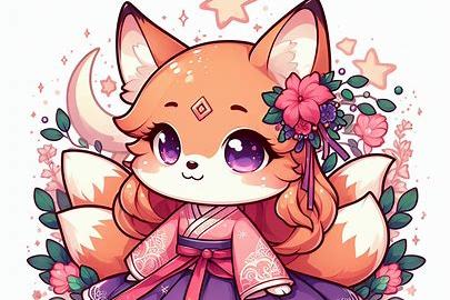 保持线条简洁,强调主要特征.[原文:q版九尾狐怎么画]