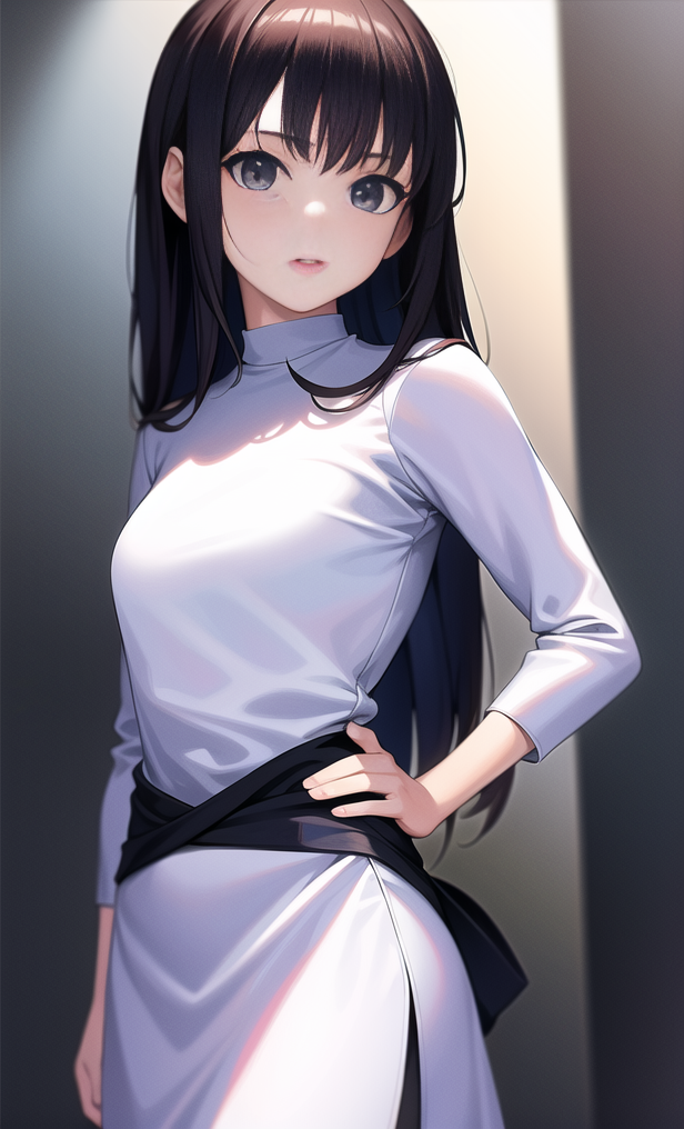 ai动漫模特的自信魅力