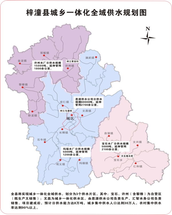 绵阳梓潼:城乡"同网"实现一体营运 全域供水破解"二元"难题