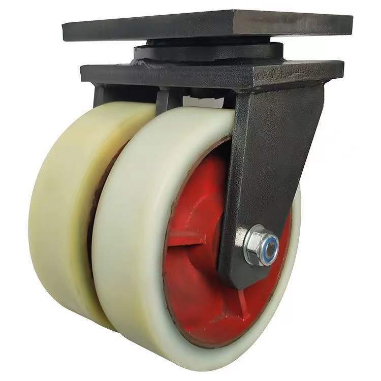 高弹力带刹车重型尼龙万向轮(10寸6寸超重型工业橡胶脚轮)参数
