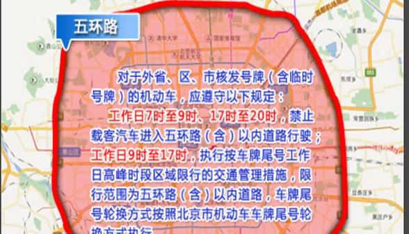 北京货车限行区域地图图片