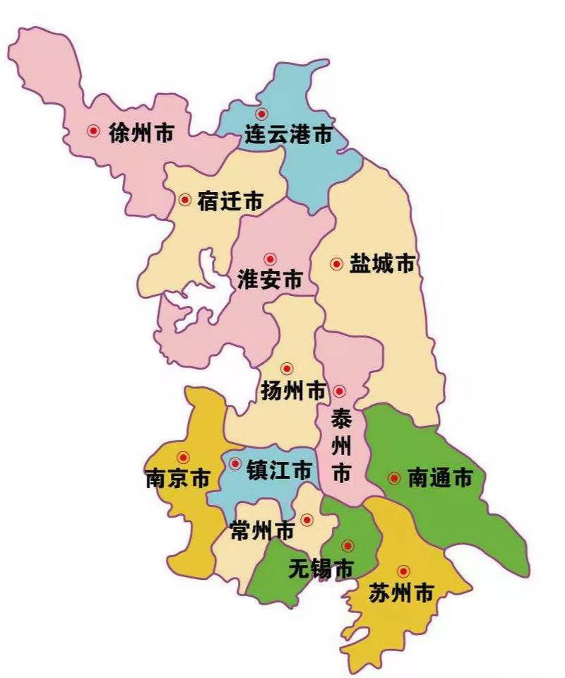 江苏省各市县地图图片
