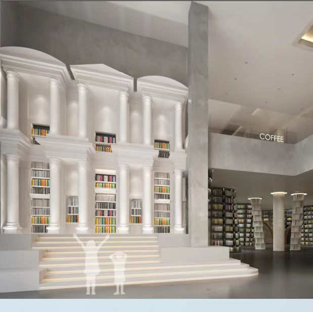 大丰图书馆grc线条安装成效对比