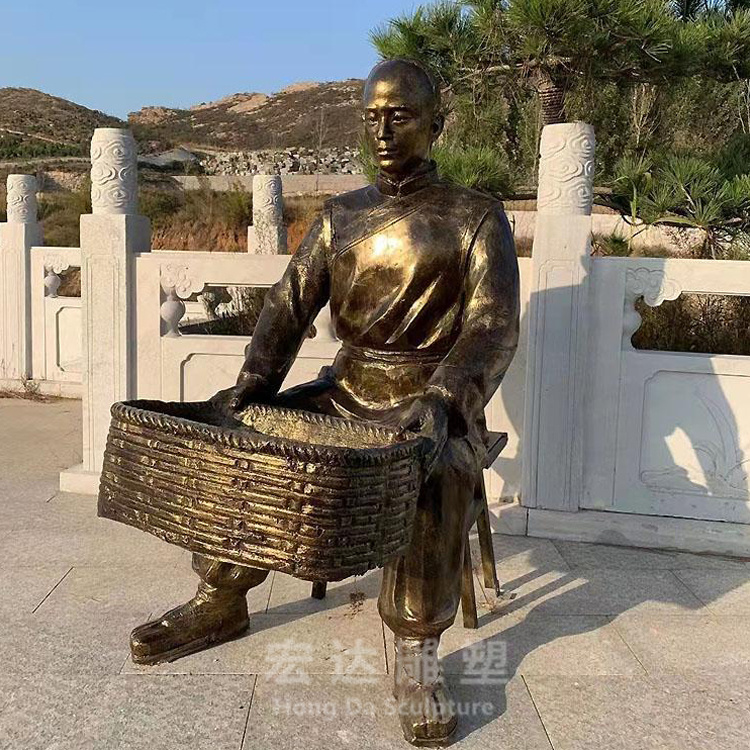 小品雕塑多样化人物 步行街故事摆件 铜雕装饰