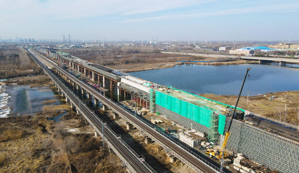 河北三河:京唐城际铁路紧张有序施工