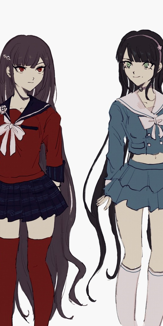 《弹丸论破》茶柱转子x春川魔姬,动漫全面屏壁纸分享