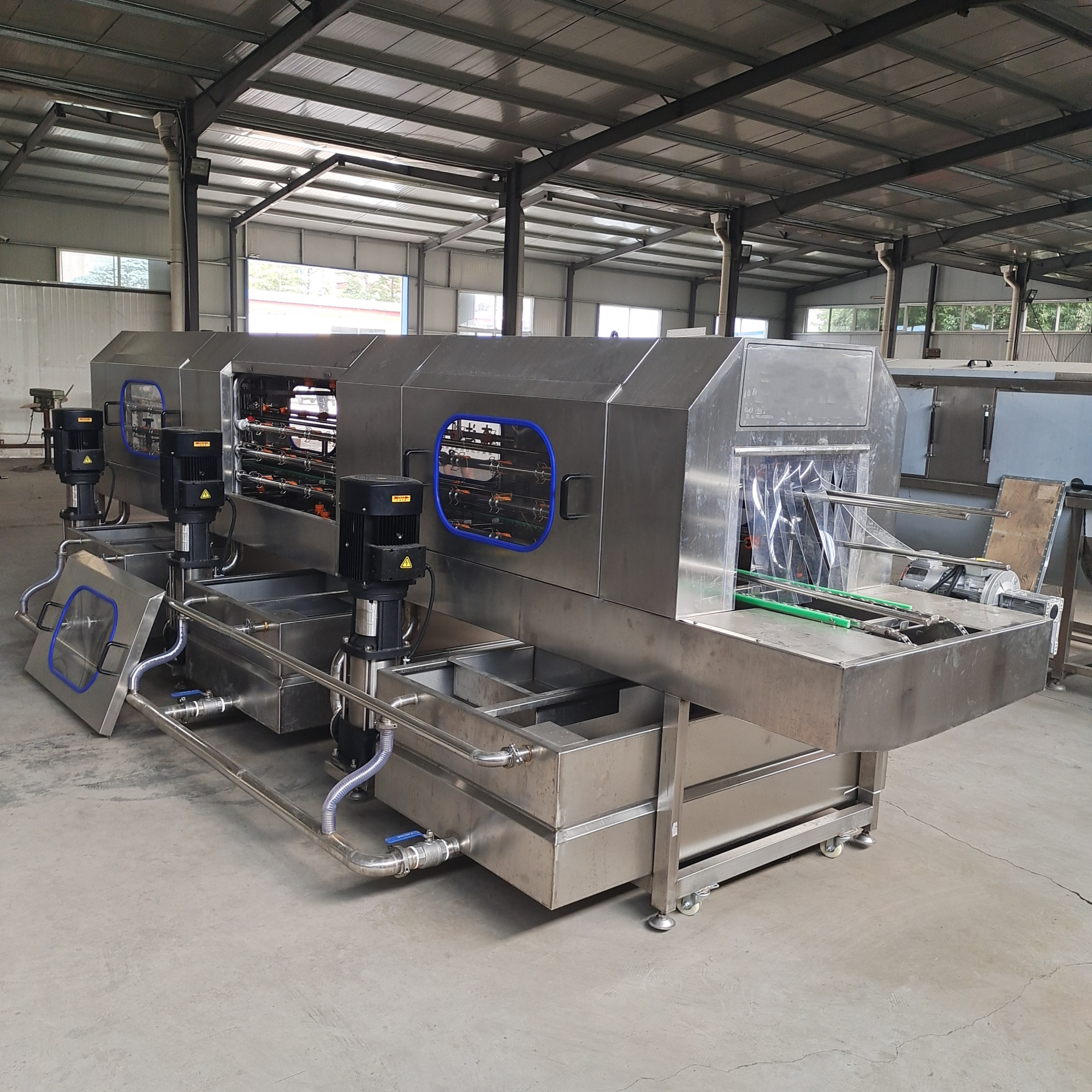 周转筐清洗机-连续式食品周转筐清洗机 水果蔬菜周转筐清洗机