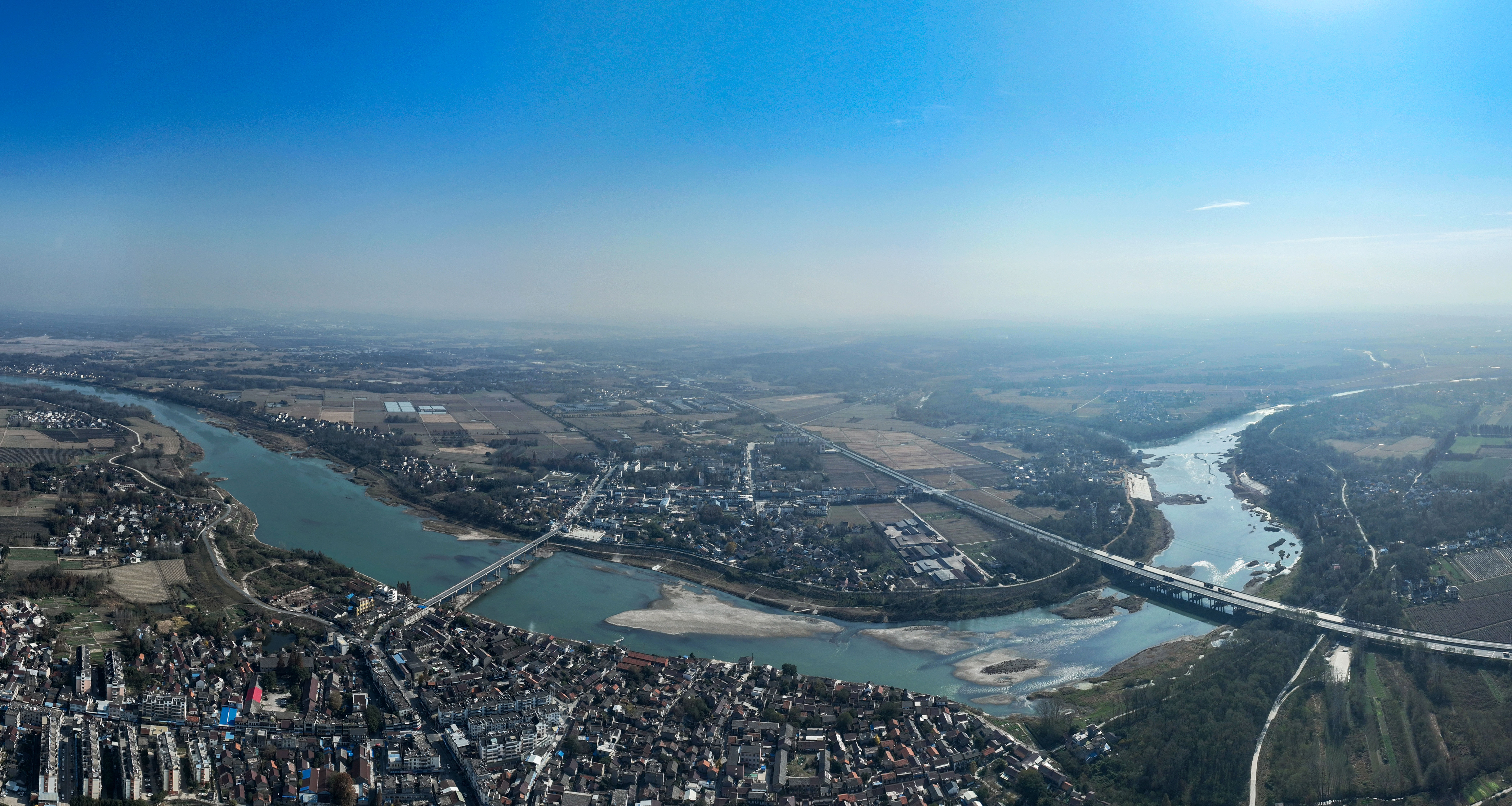 南陵县弋江镇:g318新旧双桥跨越 助力发展特色农业