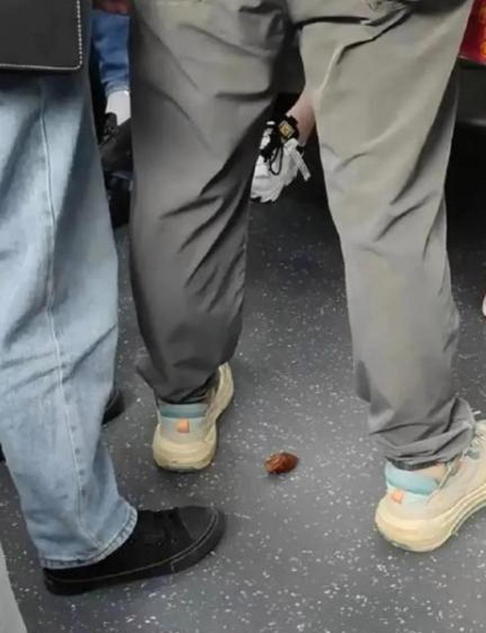 年轻人竟然在地铁上当众拉屎[汗]