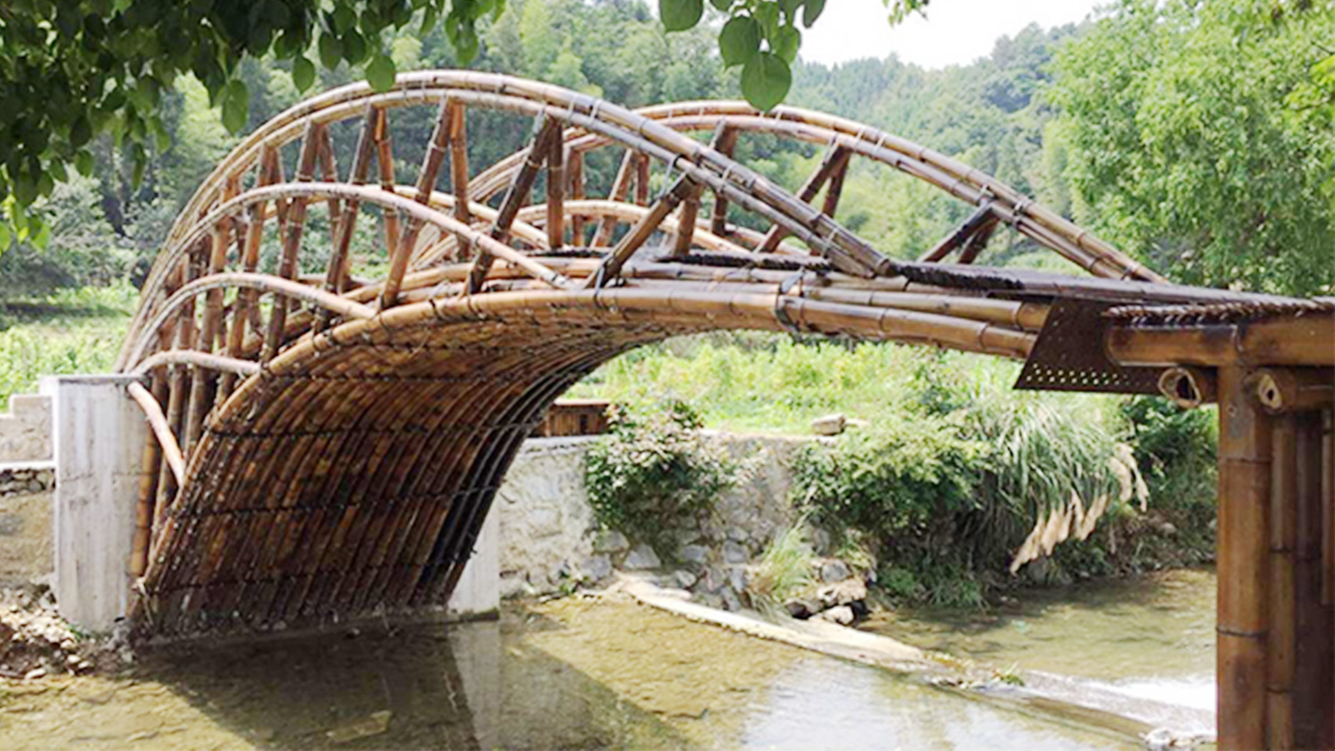 盘点国内特色竹建筑获奖作品竹编装置 竹桥(设计 建造)境道原竹