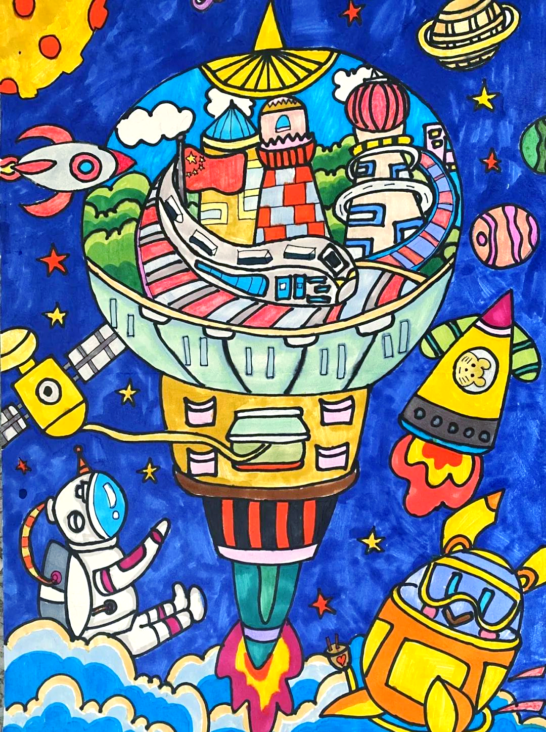 他们运用丰富的想象力与创造力,将探索宇宙的渴望融入模型与画作之中