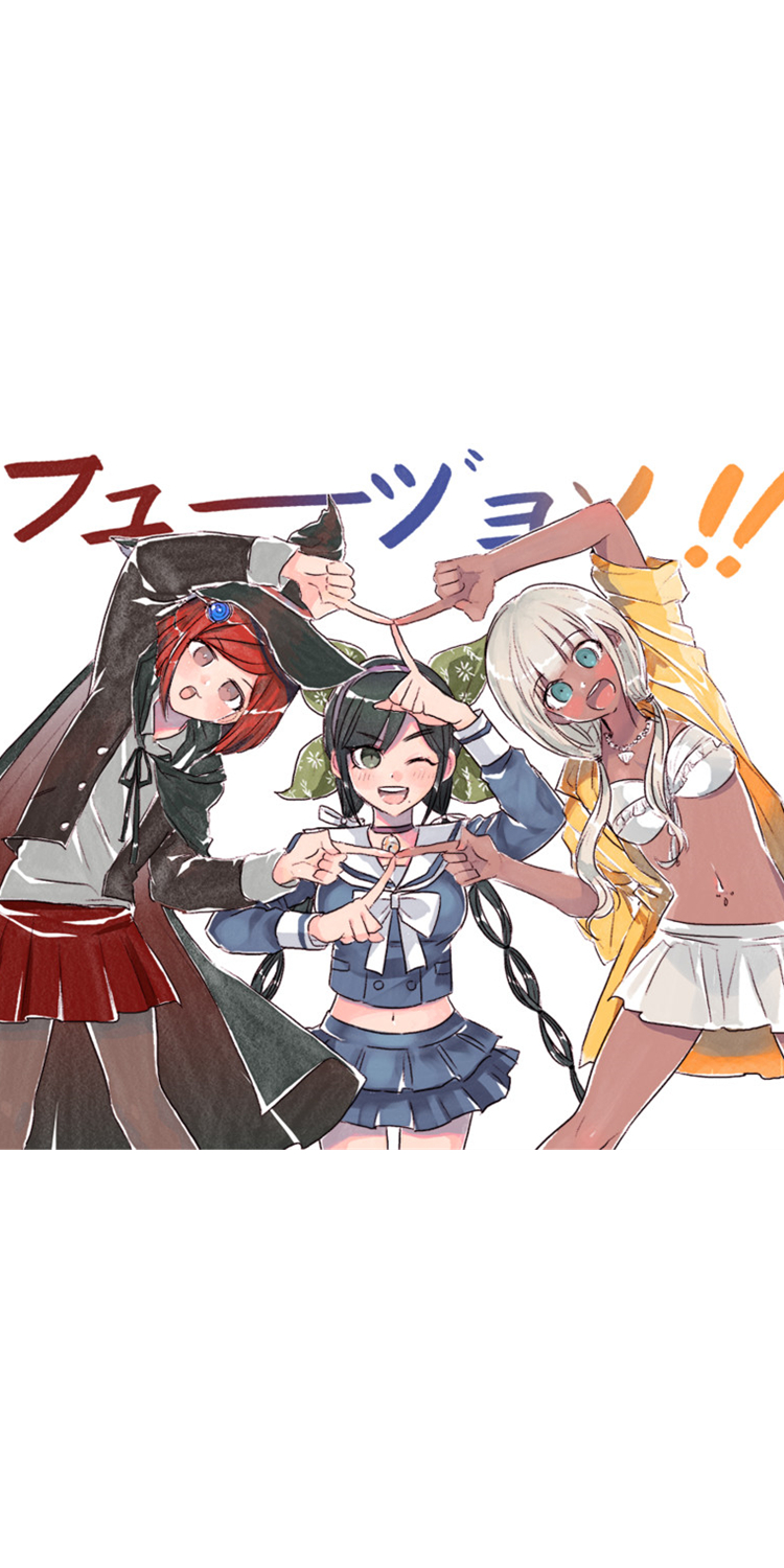 《弹丸论破》夜长安吉和其他角色的奇怪组合,动漫全面屏壁纸