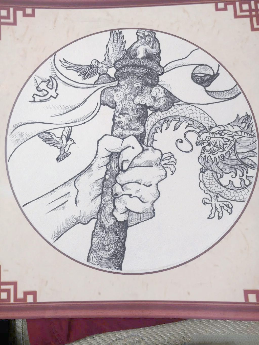 在庆祝建党100周年的日子里,我们特别推出手绘华表作品,以此表达对党