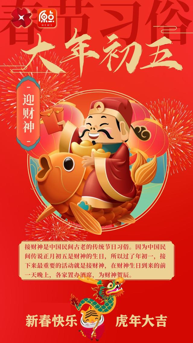 大年初五:迎财神,开市