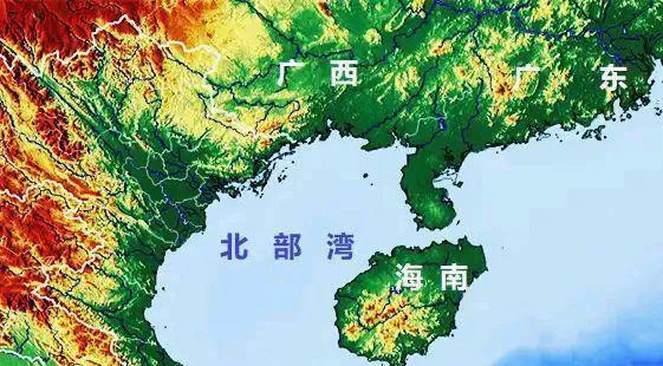中越北部湾划界  北部湾旧称东京湾,东临琼,粤,北抵桂南,西达越南,总