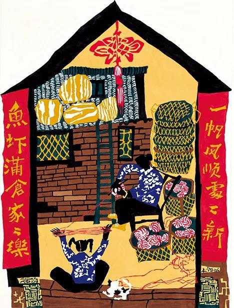 大海·家园——浙江舟山群岛渔民画作品展在杭州开展